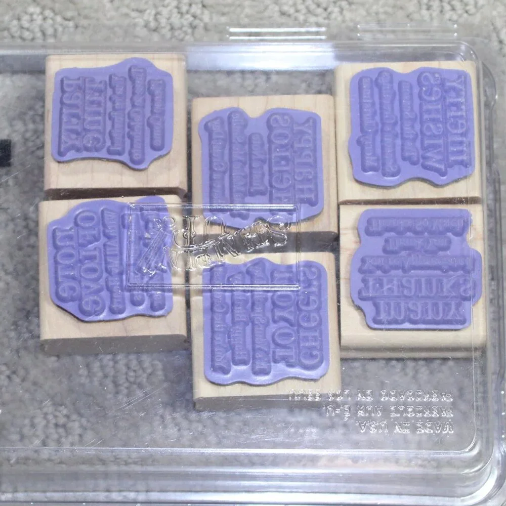 NWOT Stampin' Up Set of 6 Lots of Thoughts' Stamps - Mounted